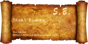 Stekl Bianka névjegykártya